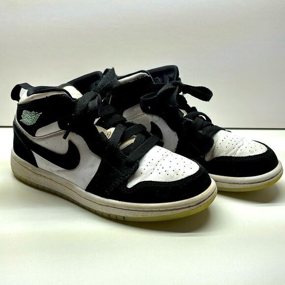 Size 13C Nike Air Jordans mid glow in the dark teal tint